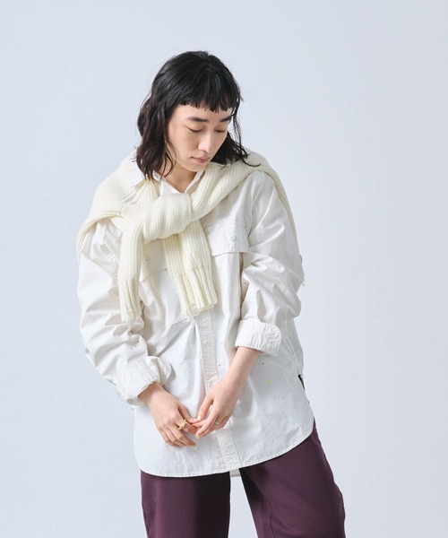 kha:ki（カーキ）の「「KHA:KI / カーキ」HAND PAINT SHIRTS（シャツ/ブラウス・レディース・オリーブ/ホワイト系/ホワイト系1/グリーン系その他・1/2）」の19枚目の写真
