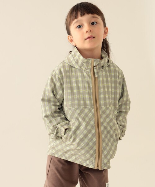 BEAMS mini（ビームスミニ）の「フード収納 ナイロン ブルゾン 2025FW（90～140cm）（ブルゾン・キッズ・ピンク/その他/ライトブルー・120/110/100/90/140/130）」の3枚目の写真