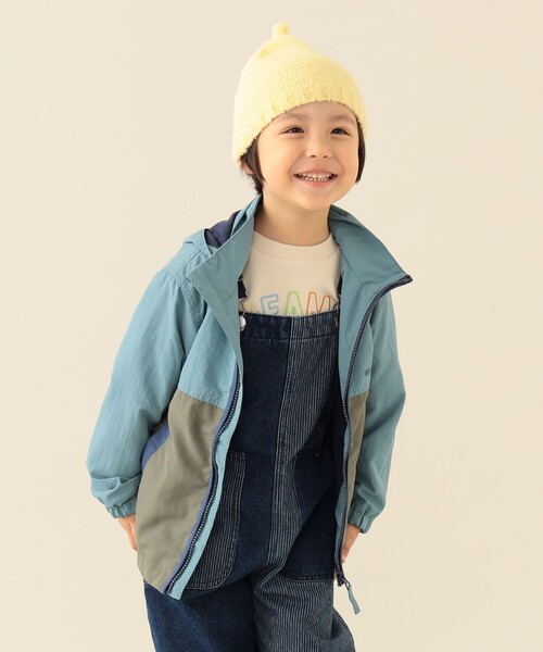 BEAMS mini（ビームスミニ）の「フード収納 ナイロン ブルゾン 2025FW（90～140cm）（ブルゾン・キッズ・ピンク/その他/ライトブルー・120/110/100/90/140/130）」の2枚目の写真