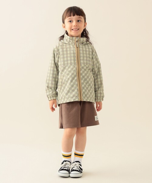 BEAMS mini（ビームスミニ）の「フード収納 ナイロン ブルゾン 2025FW（90～140cm）（ブルゾン・キッズ・ピンク/その他/ライトブルー・120/110/100/90/140/130）」の6枚目の写真