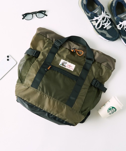 Caribou（カリブー）の「【CARIBOU】LIGHT WEIGHT PACK TOTE（トートバッグ・レディース・ブラック/オリーブ/ベージュ・FREE）」の3枚目の写真