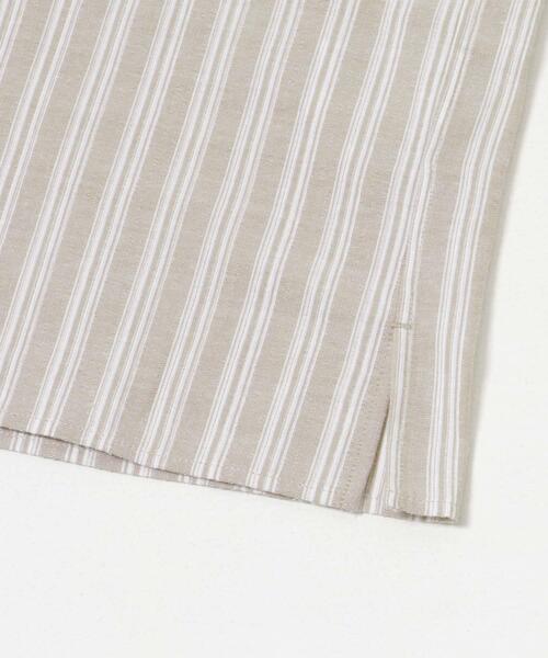 URBAN RESEARCH（アーバンリサーチ）の「オープンカラーストライプシャツ（シャツ/ブラウス・メンズ・ブラック/ブラウン系その他・MEDIUM/LARGE）」の4枚目の写真