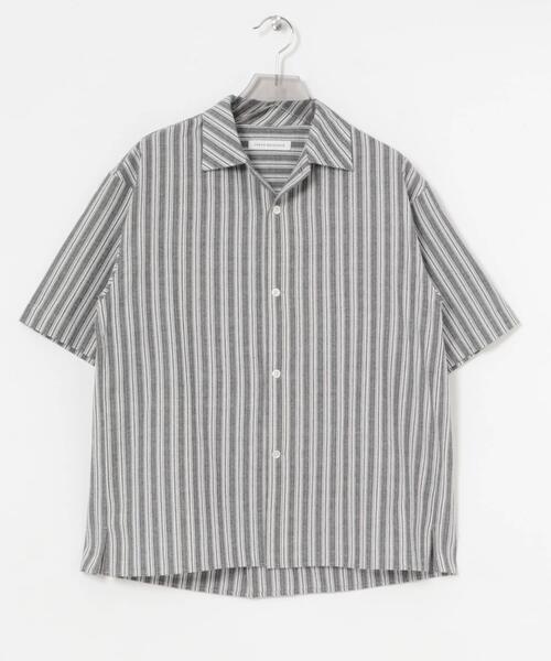 URBAN RESEARCH（アーバンリサーチ）の「オープンカラーストライプシャツ（シャツ/ブラウス・メンズ・ブラック/ブラウン系その他・MEDIUM/LARGE）」の12枚目の写真