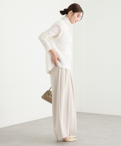 RIVE DROITE(リヴドロワ)の「【新色追加/着映え】フェザーチュールベスト(ベスト・レディース・オフホワイト/ブラック/ベージュ・FREE)」の6枚目の写真