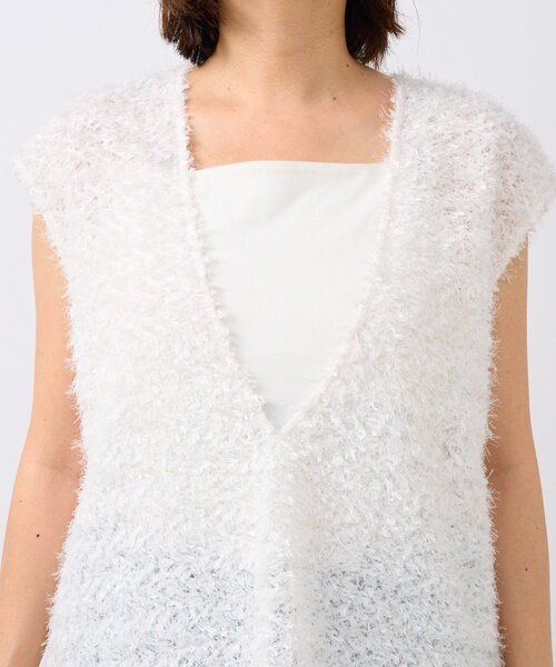 RIVE DROITE(リヴドロワ)の「【新色追加/着映え】フェザーチュールベスト(ベスト・レディース・オフホワイト/ブラック/ベージュ・FREE)」の17枚目の写真