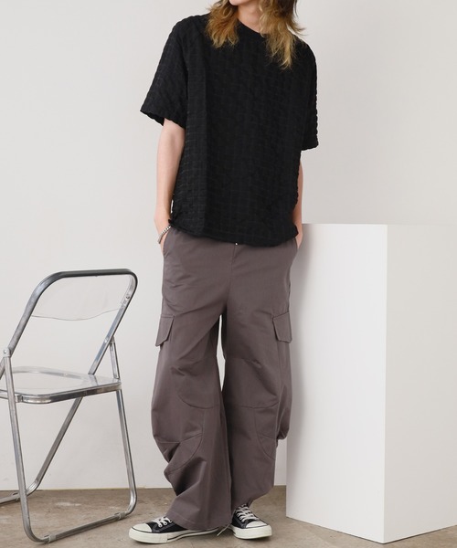 ROOPTOKYO（ループトウキョウ）の「タック入り 立体カーゴパンツ（カーゴパンツ・メンズ・カーキ/ダークグレー/ブラック・L/M）」の9枚目の写真