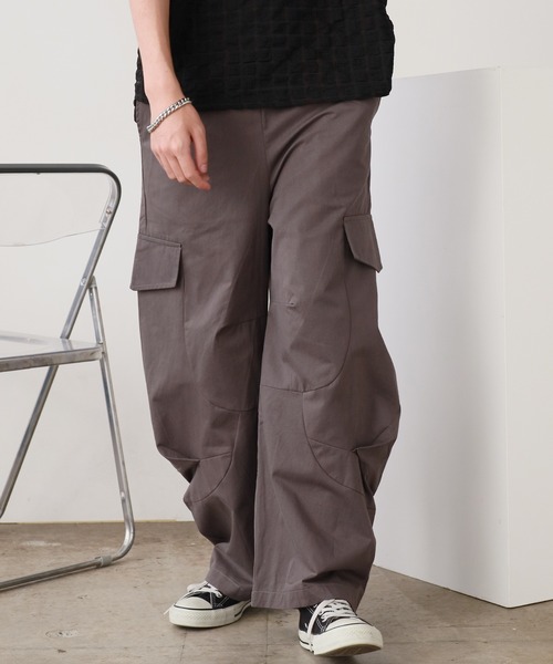 ROOPTOKYO（ループトウキョウ）の「タック入り 立体カーゴパンツ（カーゴパンツ・メンズ・カーキ/ダークグレー/ブラック・L/M）」の6枚目の写真