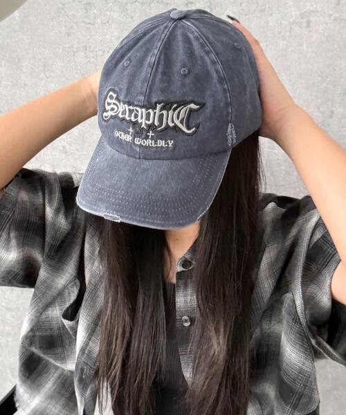 WEGO（ウィゴー）の「WEGO/刺繍ピグメントダメージキャップ（キャップ・レディース・ネイビー/ブラック/カーキ・FREE）」の3枚目の写真