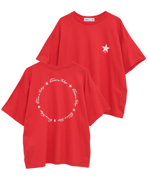 CONVERSE TOKYO(コンバーストウキョウ)の「【限定展開】CIRCLE LOGO DESIGN TEE(Tシャツ/カットソー・レディース・ブラック/サックスブルー/レッド/ホワイト・MEDIUM/SMALL)」の2枚目の写真