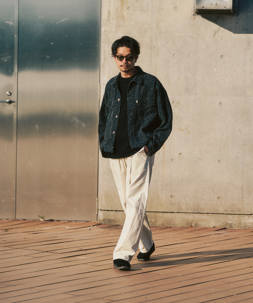 417 EDIFICE（フォーワンセブンエディフィス）の「ベルテッド ワーク パンツ（スラックス・メンズ・ベージュ/ブラック/ホワイト・LARGE/MEDIUM）」の19枚目の写真
