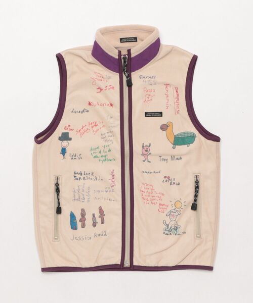 DENIM DUNGAREE（デニムダンガリー）の「Fleece Remake Vest（その他アウター・キッズ・オフホワイト・145/135）」の4枚目の写真