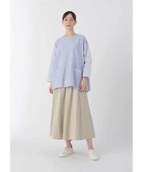 Plantation（プランテーション）の「ダブルコットンボンディング / スカート / (O)（スカート・レディース・ブラック/オフホワイト/ベージュ・M size）」の12枚目の写真