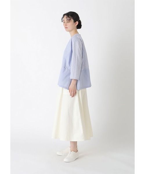 Plantation（プランテーション）の「ダブルコットンボンディング / スカート / (O)（スカート・レディース・ブラック/オフホワイト/ベージュ・M size）」の11枚目の写真