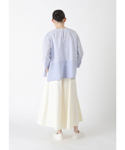 Plantation（プランテーション）の「ダブルコットンボンディング / スカート / (O)（スカート・レディース・ブラック/オフホワイト/ベージュ・M size）」の10枚目の写真