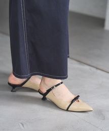 LE TALON | 3.5cmリボンストラップミュール(パンプス)