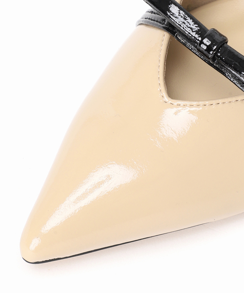 LE TALON（ルタロン）の「3.5cmリボンストラップミュール（パンプス・レディース・ブラックミックス/ベージュ/ボルドー・MEDIUM/SMALL/X-SMALL/X-LARGE/LARGE）」の17枚目の写真