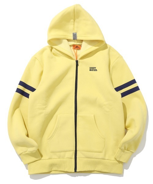 KRIFF MAYER Kid's Collection（クリフメイヤーキッズコレクション）の「【裏起毛】あたたか袖ラインパーカー（パーカー・キッズ・オフホワイト/グレー/ネイビー/イエロー/チャコール・160/150/140/130/120/170）」の8枚目の写真