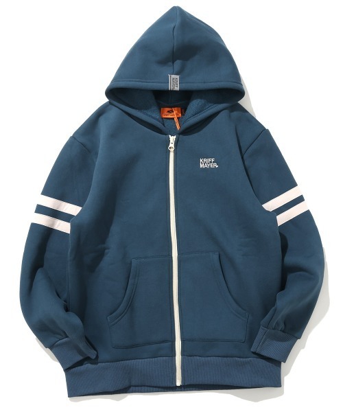 KRIFF MAYER Kid's Collection（クリフメイヤーキッズコレクション）の「【裏起毛】あたたか袖ラインパーカー（パーカー・キッズ・オフホワイト/グレー/ネイビー/イエロー/チャコール・160/150/140/130/120/170）」の14枚目の写真