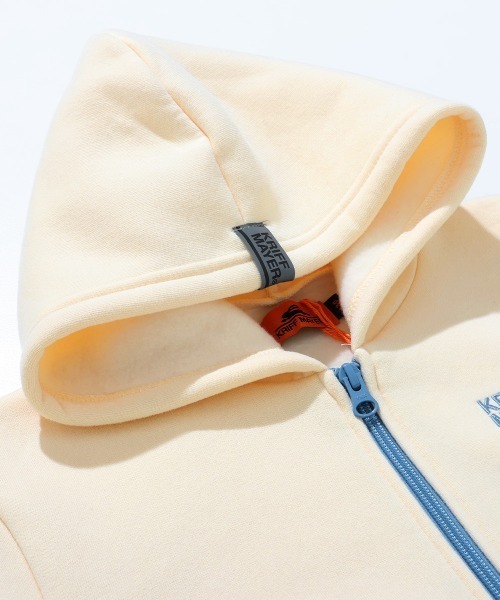 KRIFF MAYER Kid's Collection（クリフメイヤーキッズコレクション）の「【裏起毛】あたたか袖ラインパーカー（パーカー・キッズ・オフホワイト/グレー/ネイビー/イエロー/チャコール・160/150/140/130/120/170）」の17枚目の写真