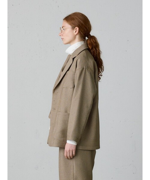 MidiUmi（ミディウミ）の「MidiUmi テーラードジャケット（ダウンジャケット/コート・レディース・ブラウン/ネイビー・FREE）」の3枚目の写真