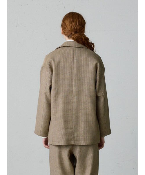 MidiUmi（ミディウミ）の「MidiUmi テーラードジャケット（ダウンジャケット/コート・レディース・ブラウン/ネイビー・FREE）」の4枚目の写真