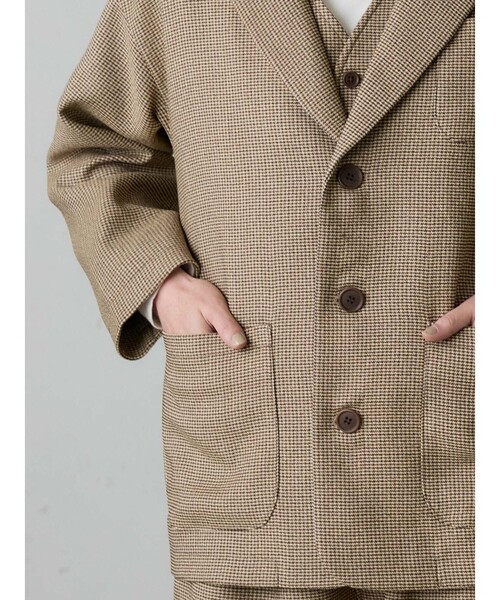 MidiUmi（ミディウミ）の「MidiUmi テーラードジャケット（ダウンジャケット/コート・レディース・ブラウン/ネイビー・FREE）」の5枚目の写真