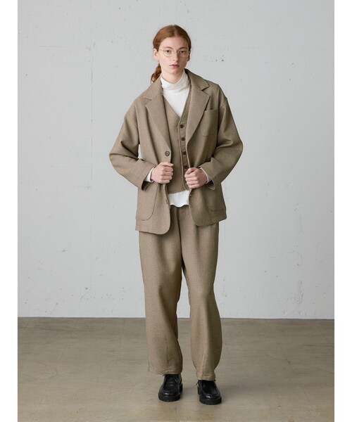 MidiUmi（ミディウミ）の「MidiUmi テーラードジャケット（ダウンジャケット/コート・レディース・ブラウン/ネイビー・FREE）」の6枚目の写真