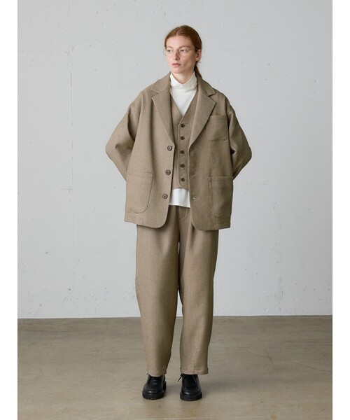 MidiUmi（ミディウミ）の「MidiUmi テーラードジャケット（ダウンジャケット/コート・レディース・ブラウン/ネイビー・FREE）」の7枚目の写真