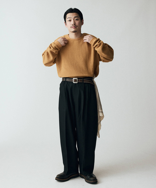 JOURNAL STANDARD J.S HOMESTEAD（ジャーナルスタンダードホームステッド）の「J.S.Homestead / T/R/W ヘリンボーン インフレーション スラックス（スラックス・メンズ・ライトグレー/ブラック・MEDIUM/LARGE）」の3枚目の写真