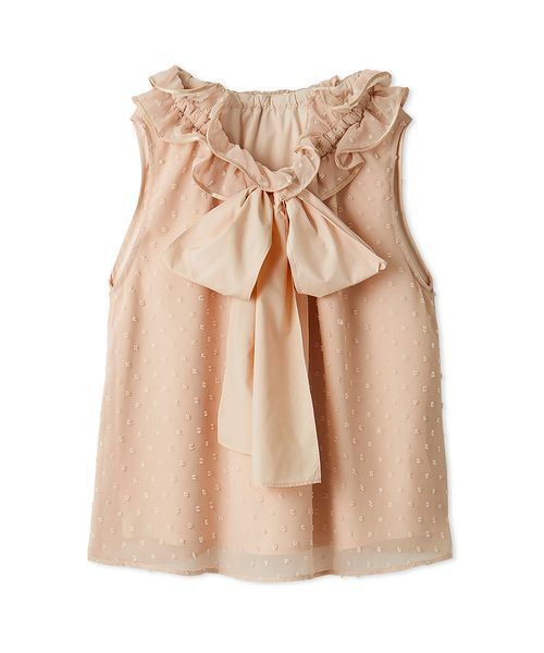 CELFORD(セルフォード)の「フルールカラーリボンブラウス(シャツ/ブラウス・レディース・オフホワイト/ブラック/コーラルピンク・F)」の3枚目の写真