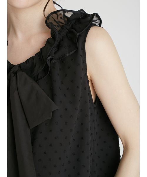 CELFORD(セルフォード)の「フルールカラーリボンブラウス(シャツ/ブラウス・レディース・オフホワイト/ブラック/コーラルピンク・F)」の7枚目の写真