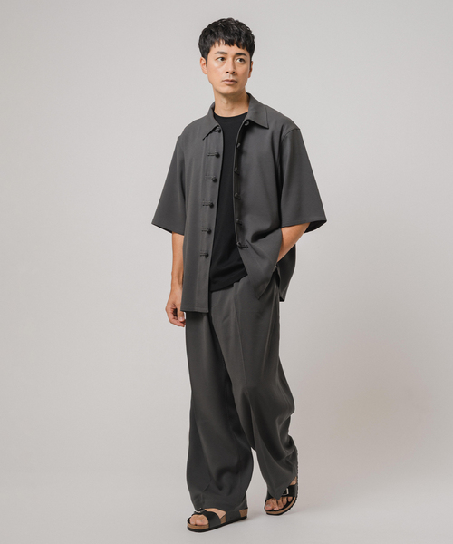 EDIFICE（エディフィス）の「T/E(ティーイー) FRENCH CHINA ワーク パンツ（スラックス・メンズ・ブラック/チャコールグレー・SMALL/MEDIUM/LARGE）」の7枚目の写真