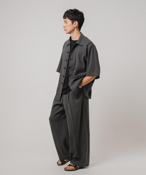 EDIFICE（エディフィス）の「T/E(ティーイー) FRENCH CHINA ワーク パンツ（スラックス・メンズ・ブラック/チャコールグレー・SMALL/MEDIUM/LARGE）」の8枚目の写真