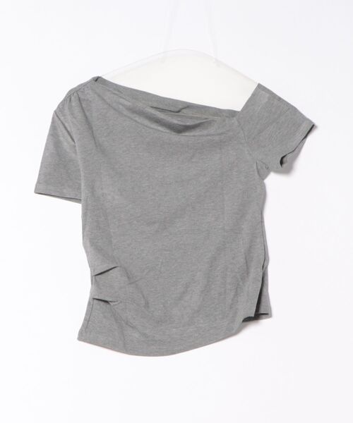 frunco(フランコ)の「ワンショルTシャツ(Tシャツ/カットソー・レディース・ブラック/グレー/ホワイト・FREE)」の7枚目の写真