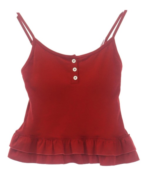 ANAP（アナップ）の「パッド付きフリルヘムヘンリーキャミブラトップ（キャミソール・レディース・ブラック/レッド/ホワイト・FREE）」の15枚目の写真