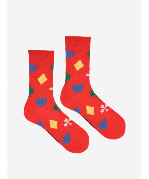 BOBO CHOSES(ボボショーズ)の「Card game short socks(ソックス/靴下・レディース・ベージュ・41-43/35-37/38-40)」の1枚目の写真