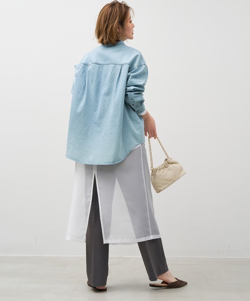 MICA&DEAL（マイカ＆ディール）の「シアーレイヤードワンピース（ワンピース・レディース・オフホワイト/ブラック/ブラウン・FREE）」の20枚目の写真