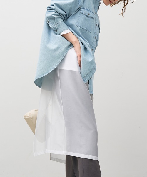 MICA&DEAL（マイカ＆ディール）の「シアーレイヤードワンピース（ワンピース・レディース・オフホワイト/ブラック/ブラウン・FREE）」の21枚目の写真