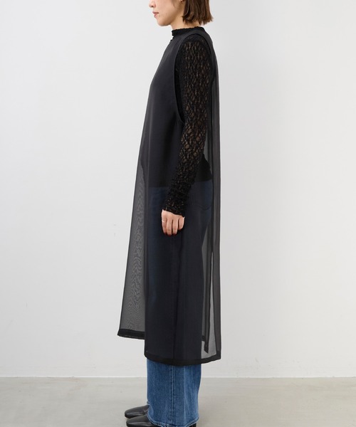 MICA&DEAL（マイカ＆ディール）の「シアーレイヤードワンピース（ワンピース・レディース・オフホワイト/ブラック/ブラウン・FREE）」の16枚目の写真