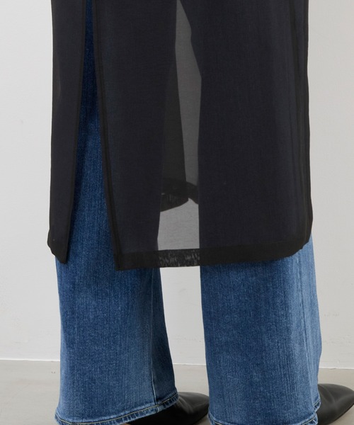 MICA&DEAL（マイカ＆ディール）の「シアーレイヤードワンピース（ワンピース・レディース・オフホワイト/ブラック/ブラウン・FREE）」の8枚目の写真