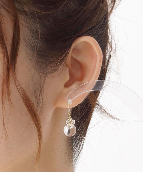 ITS'DEMO(イッツデモ)の「メタル×クリアボールピアス(ピアス(両耳用)・レディース・ゴールド/シルバー・00)」の5枚目の写真