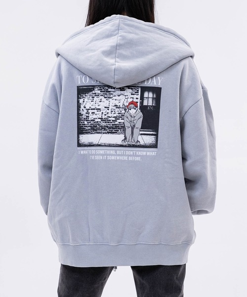 Red Cap Girl(レッドキャプガール)の「【a-r】〔RedCapGirl/レッドキャップガール〕新柄追加 ヴィンテージライク スノーウォッシュ フォトイラスト フルジップパーカー(パーカー・メンズ・グレー/ネイビー/ライトグレー/ブラウン・MEDIUM/LARGE)」の20枚目の写真