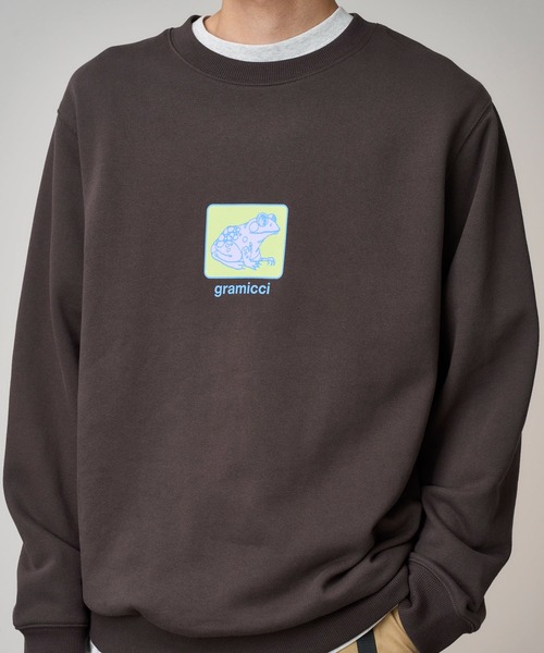 Gramicci(グラミチ)の「TOAD SWEATSHIRT|トードスウェットシャツ(スウェット・メンズ・ヘザーグレー/ダークネイビー/ダークブラウン系・S/M/L/XL/XXL)」の2枚目の写真