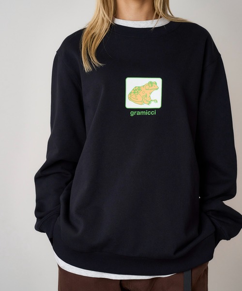 Gramicci(グラミチ)の「TOAD SWEATSHIRT|トードスウェットシャツ(スウェット・メンズ・ヘザーグレー/ダークネイビー/ダークブラウン系・S/M/L/XL/XXL)」の3枚目の写真