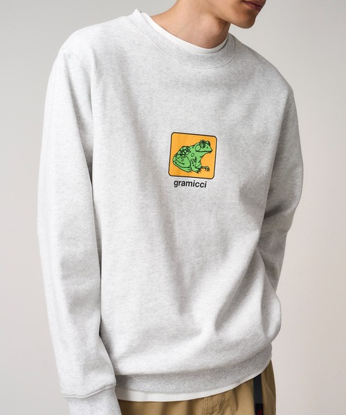 Gramicci(グラミチ)の「TOAD SWEATSHIRT|トードスウェットシャツ(スウェット・メンズ・ヘザーグレー/ダークネイビー/ダークブラウン系・S/M/L/XL/XXL)」の1枚目の写真