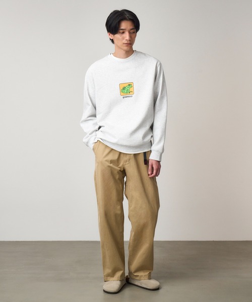 Gramicci(グラミチ)の「TOAD SWEATSHIRT|トードスウェットシャツ(スウェット・メンズ・ヘザーグレー/ダークネイビー/ダークブラウン系・S/M/L/XL/XXL)」の4枚目の写真
