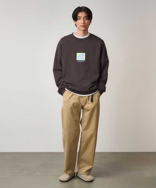 Gramicci(グラミチ)の「TOAD SWEATSHIRT|トードスウェットシャツ(スウェット・メンズ・ヘザーグレー/ダークネイビー/ダークブラウン系・S/M/L/XL/XXL)」の5枚目の写真