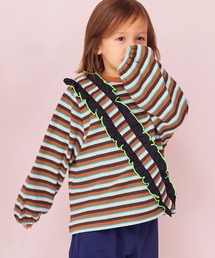 MARKEY'S（マーキーズ）の「サッシュフリルパイルボーダーカットソー（Tシャツ/カットソー・キッズ）」