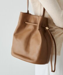 russet | レザー巾着バケットバッグ(ショルダーバッグ)