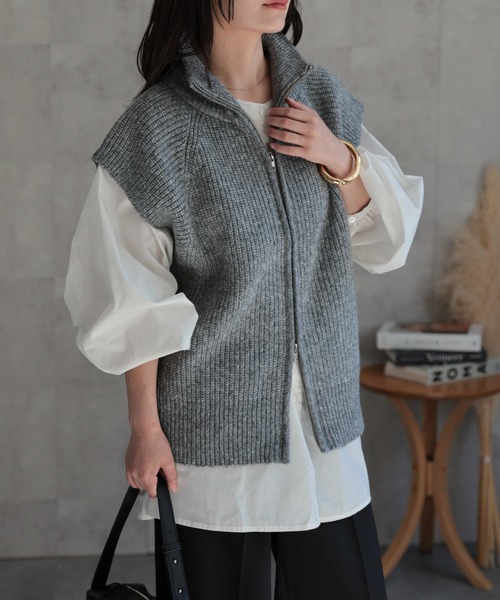 JUNEベスト VIS(ビス) / ツイードライクニットベスト (トップス / ベスト) 通販｜J